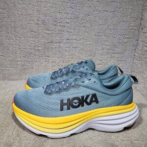Hoka One One Bondi 8 Men's Size 7D Goblin Blue Mountain Spring Running Sneakers.